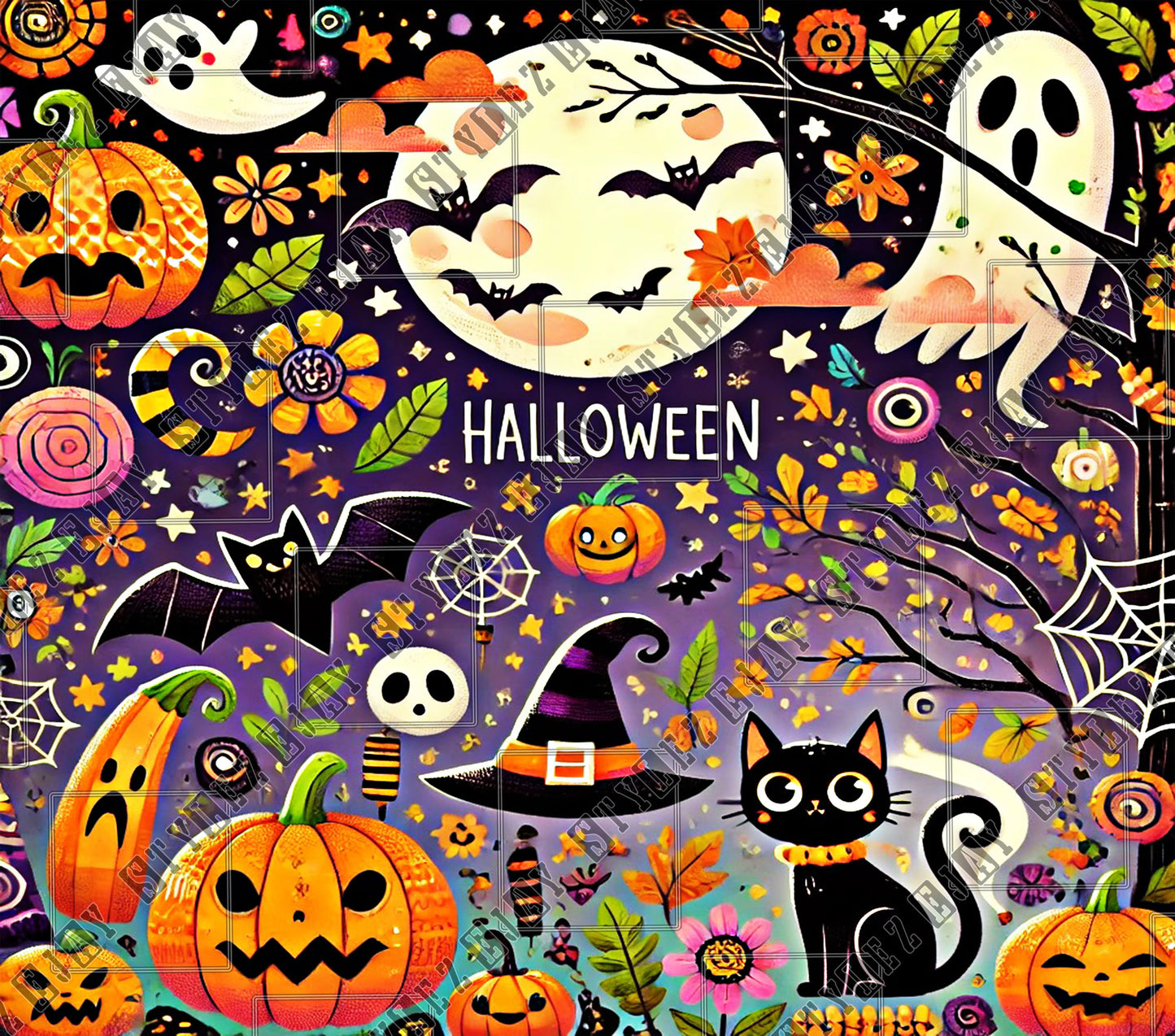 Enchanted Halloween Night Tumbler Wrap custom design