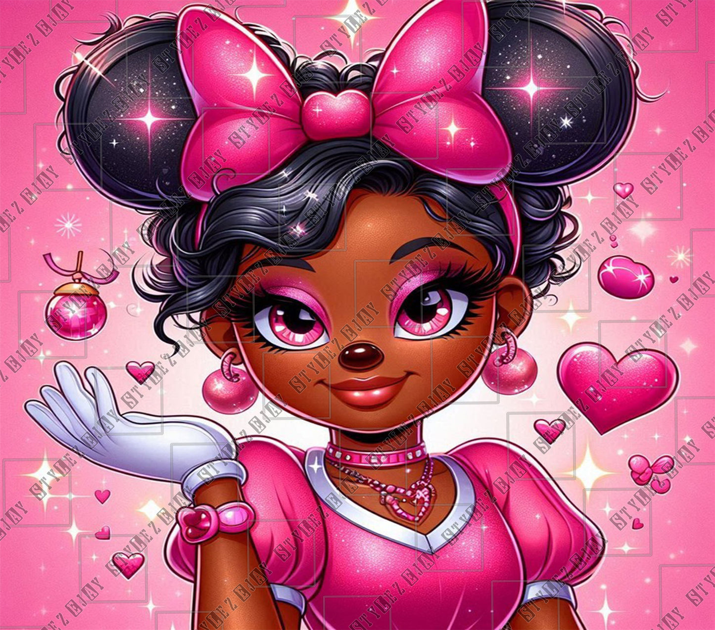 Sparkling Pink Delight Tumbler Wrap custom design