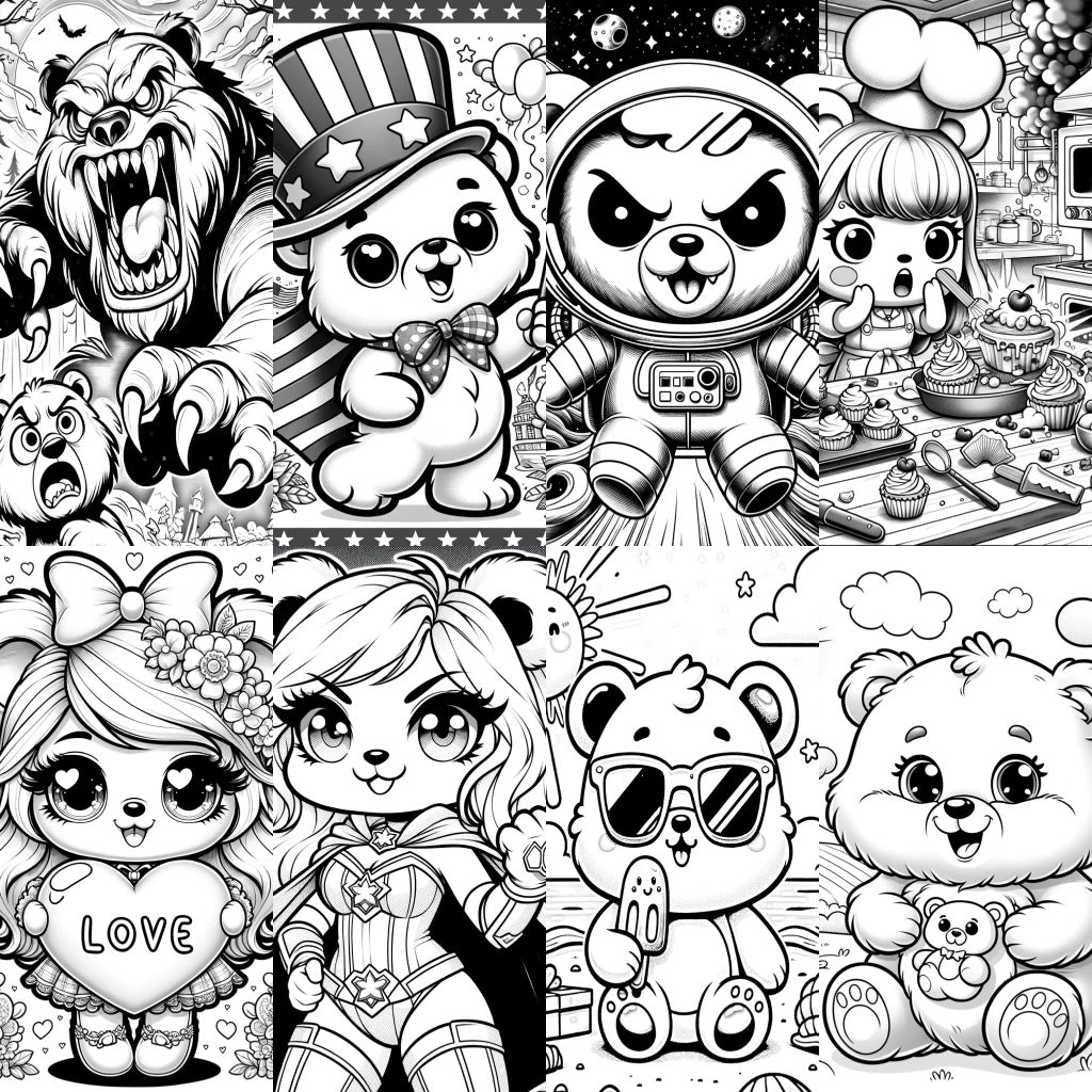 Bearful Colors Coloring Book Paperback