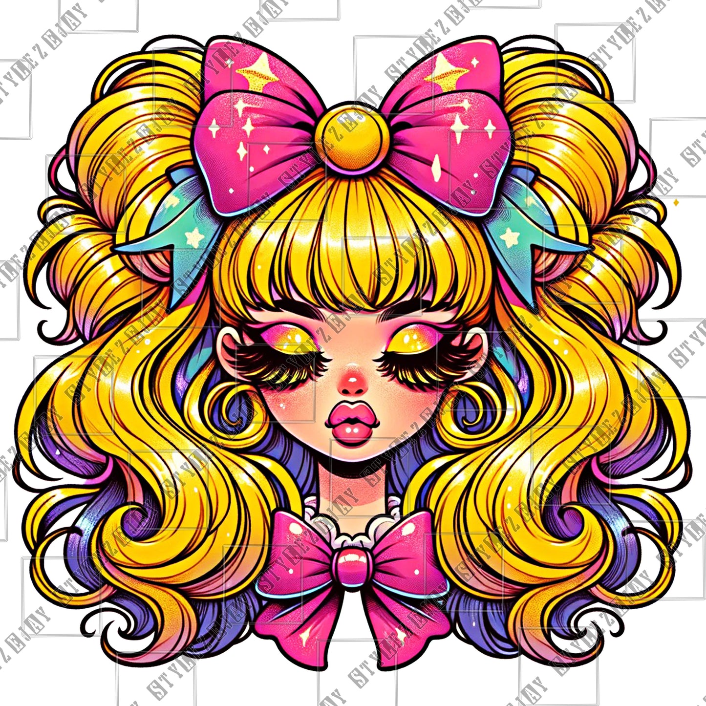 Golden Curls PNG