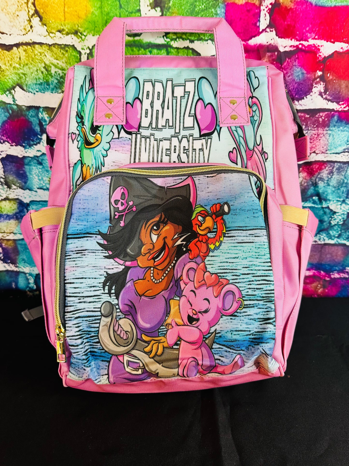 Bratz University B.U. Girls Rock Pink Book Bag