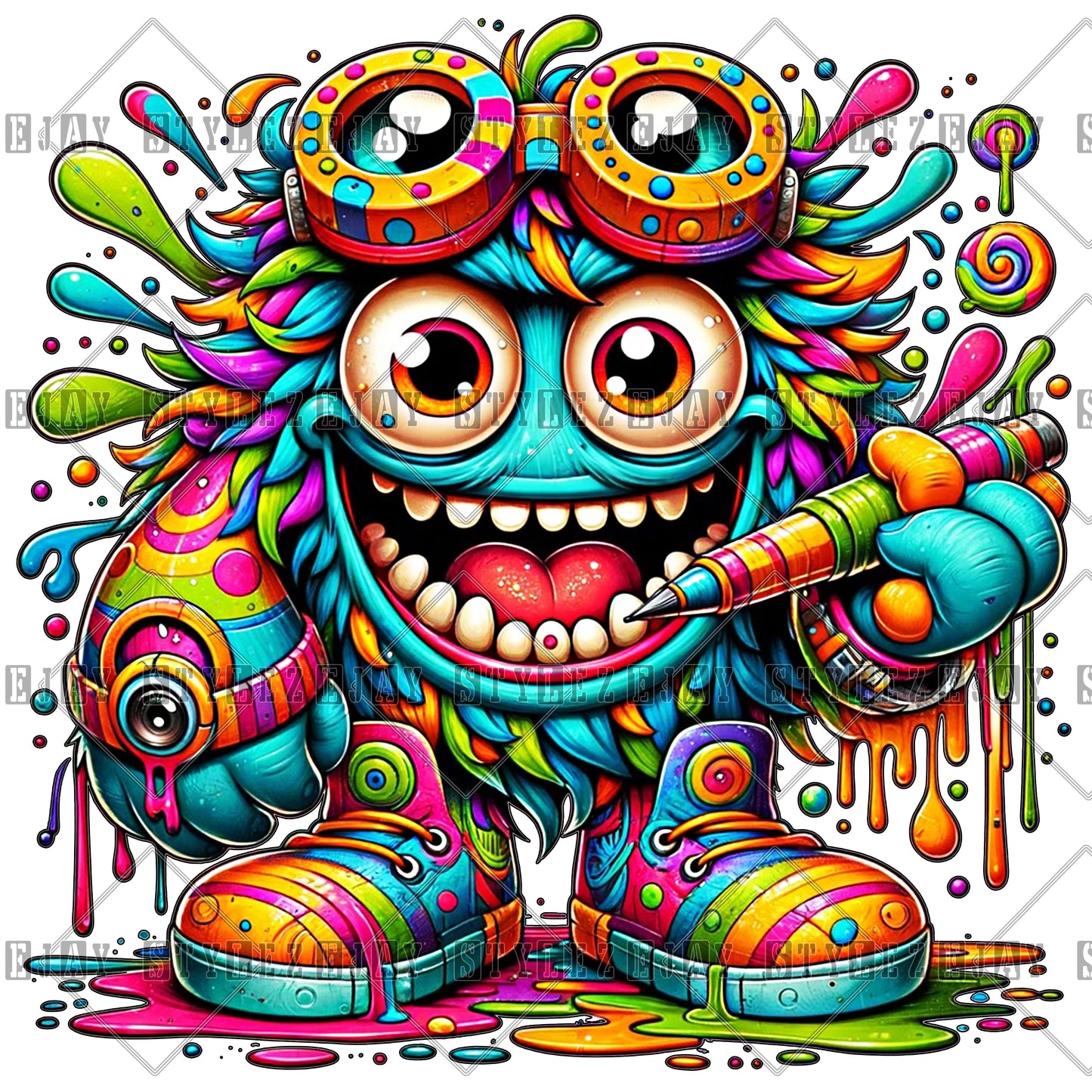 Colorful Monster PNG