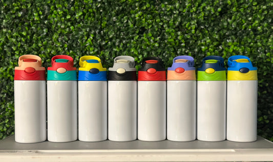 Blank 12oz  sublimation tumblers w/ straw attached