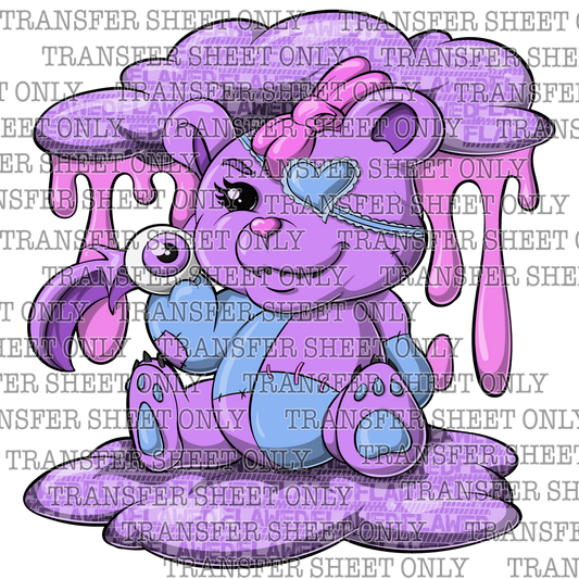 Flawed Bear Screen Print Heat Transfer